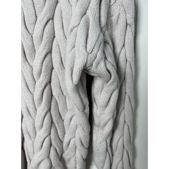 Philosophy Women’s Fisherman Cable Knit Cream Crewneck Sweater - Large - Picture 3 of 9